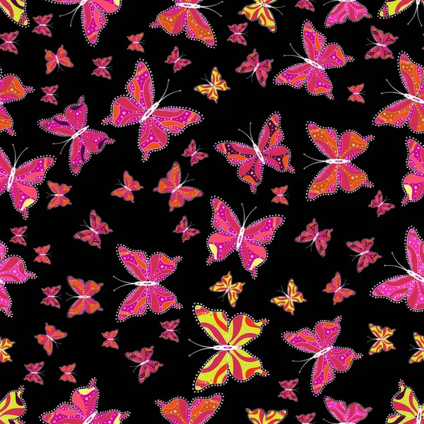 Fondo Sin Costuras Abstracto Ilustración Colores Negro Rosa Magenta Patrón — Vector de stock