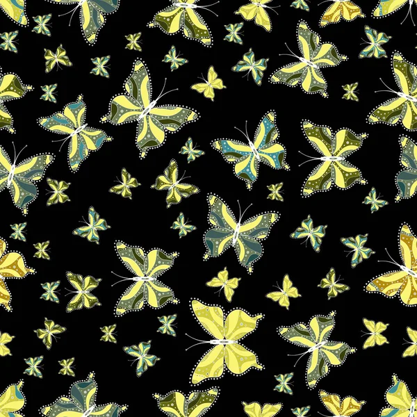 Sorunsuz. Vektör çizim. Colorfil güzel resimler kelebekler. Kağıt, kumaş, sarmalayıcıları ve duvar kağıdı tasarımı için güzel arka plan.