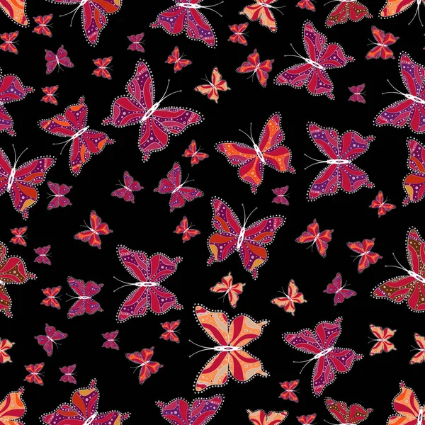 Illustration Vectorielle Sans Fin Clipart Tissu Insecte Répétitif Pour Tissu — Image vectorielle