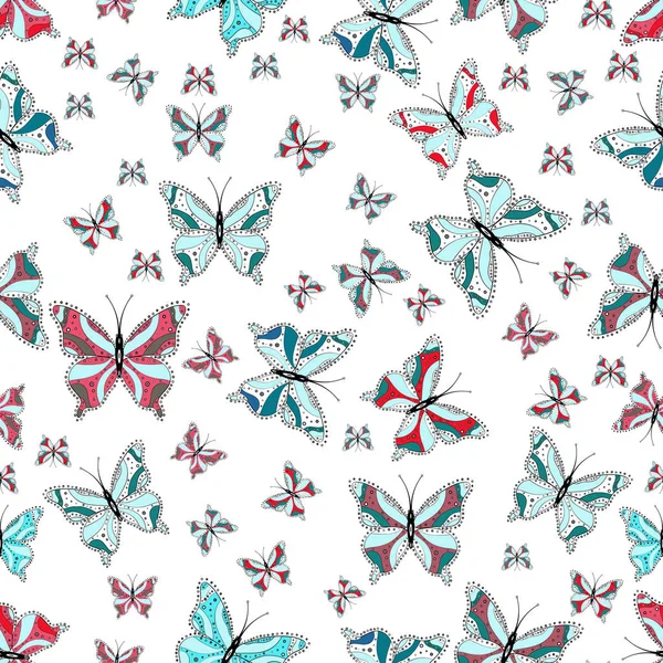 Enfants Papillon Motif Sans Couture Fond Mignon Pour Papier Conception — Image vectorielle