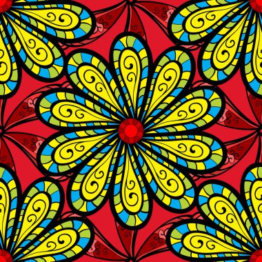 Küçük çiçekte güzel bir çiçek deseni var. Çiçekli, suluboya desenli kusursuz çiçek deseni. Vektör deseni.