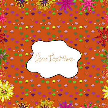 Güzel kumaş deseni. Renkli Bahar Temalı Kusursuz Arkaplan. Düz Çiçek Elementleri Tasarımı. Vektör illüstrasyonunda kusursuz çiçek deseni.