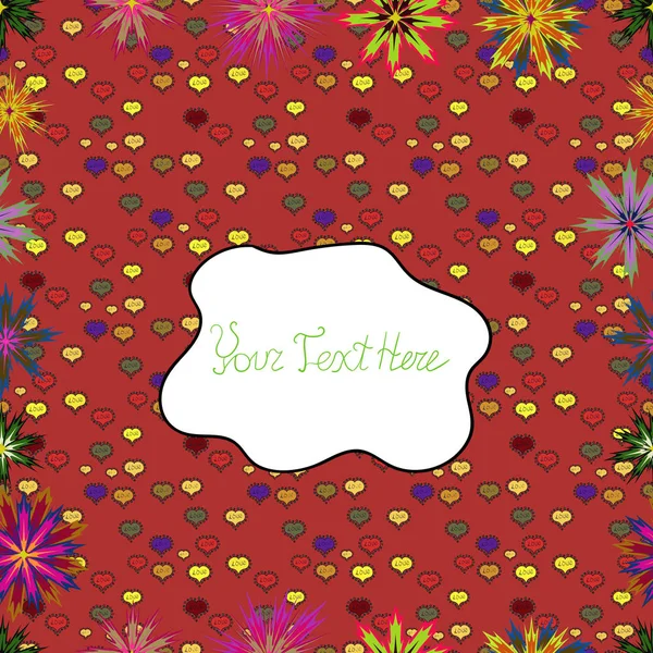 Kusursuz bir mahsul. Vektör şirin kumaş deseni. Düz Çiçek Elementleri Tasarımı. Renkli Bahar Teması Kusursuz Arkaplan.