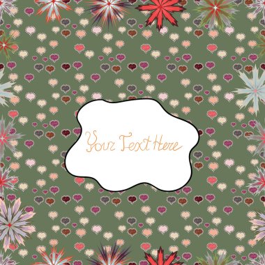 Sorunsuz arka plan deseni. Suluboya, elle çizilmiş. Vektör - hisse senedi. Doodles'ın yeşil, beyaz ve nötr renkler.