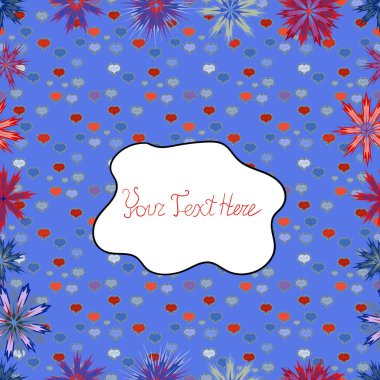 Vektör - hisse senedi. Modern şık doku. Sorunsuz nazik, mavi, beyaz ve kırmızı renkler bahar.