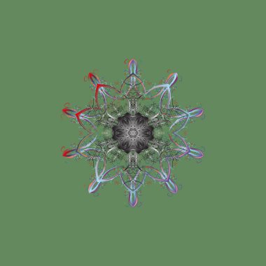 Kar tanesi süs desen. Snowflakes desen. Düz renkli arka plan üzerinde izole soyut kar taneleri tasarım. Vektör çizim. Kar taneleri arka plan.