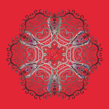 Kış kar taneleri, vektör arkaplan. Yüzey için yinelenen doku, ambalaj kağıdı, renkli arkaplanda kar tanesi.