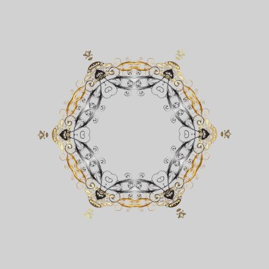 Soyut kar taneleri arkaplanda izole edilmiş düz dizayn. Kar tanesi rengarenk desen. Vektör çizimi. Vektör kar taneleri arka planı. Kar taneleri deseni.