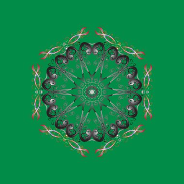 Kış Noel kar düz kristal öğesi. Vektör çizim. Kar tanesi vektör simge renkli arka plan rengi. Hava illüstrasyon buz koleksiyonu. Xmas frost snow flake izole siluet simge.