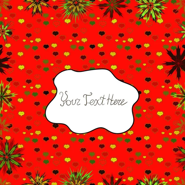 Vintage çiçek tasarım öğeleri. Kırmızı, beyaz ve yeşil kıvırcık çiçekler kırmızı, beyaz ve yeşil renkler şekillerdeki. Vektör çizim.