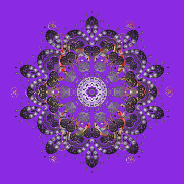 Renkli vektör çizim kar tanesi. Simgeler, etiketleri. Vektör kış kar taneleri renkli arka plan üzerinde. Düz tasarım. Kar tanesi simgesi, izole. Vektör çizim.