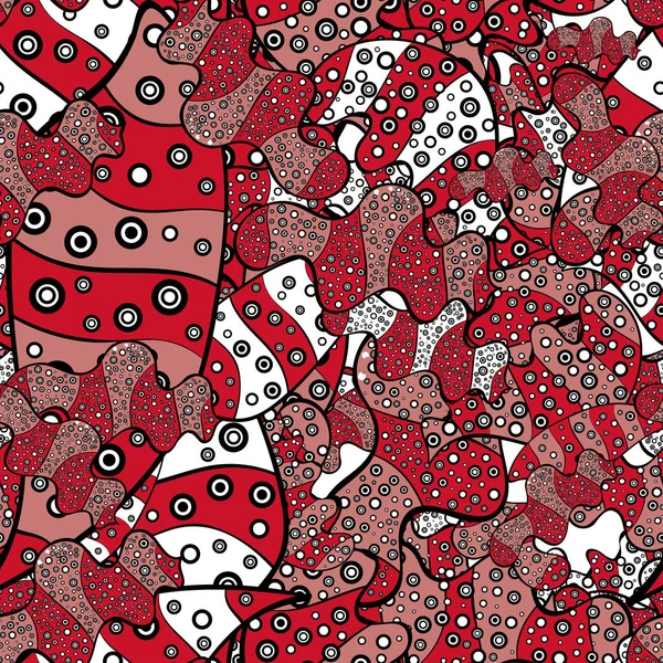 Caniches Rouge Noir Rose Sur Les Couleurs Modèle Abstrait Pour — Image vectorielle
