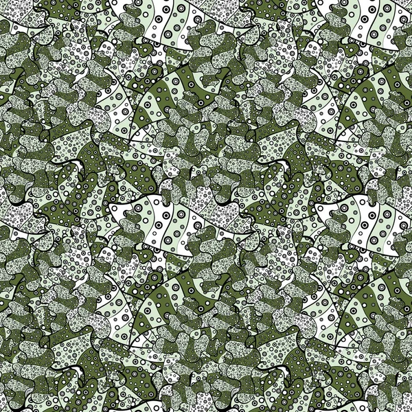 Ilustración Vectorial Garabatos Planos Elementos Neutro Negro Verde Blanco Gris — Archivo Imágenes Vectoriales