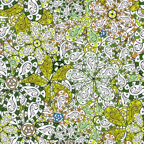 Flowers on white, yellow and black colors. Fabric pattern texture daisy flowers detail.