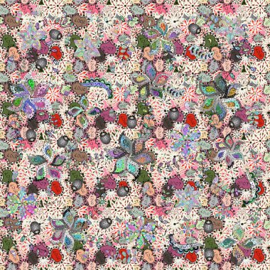 Sorunsuz dekoratif arka plan. Vektör çizim. Karalamalar. Kartları, davetiyeler, tarihi kartları ve daha birçok kaydetmek için kullanılabilir. Tarafsız, gri ve pembe renkler.