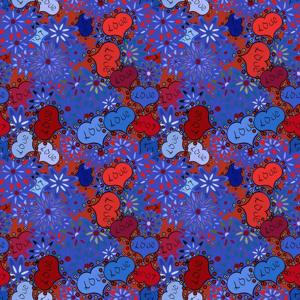 Elementos Violeta Azul Rojo Sobre Fondo Patrón Vectorial Para Creatividad — Archivo Imágenes Vectoriales