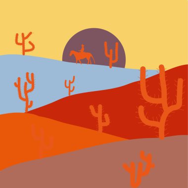 Vektör çizim. Sarı, kahverengi ve turuncu renklerde. Kaktüs bitkileri attı bir desen ile vektör desen. Tekstil baskı, ürün paketleme ve ev dekorasyonu için güzel. Yumuşak ve güzel.