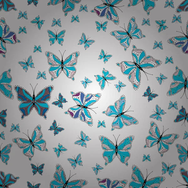 Motif Floral Vectoriel Sans Couture Avec Des Papillons Convient Pour — Image vectorielle