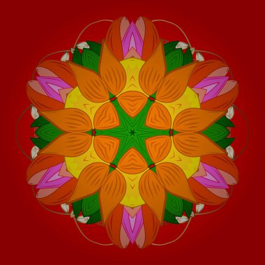 Vektör Dikişsiz desen döşemesi mandalalar ile. Elle çizilmiş kroki. Islam, Arapça, Indian, Osmanlı motifleri. Vintage dekoratif öğeler. Mükemmel kumaş ya da kağıt üzerine basım için.