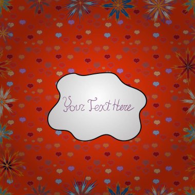 Düz çiçek öğeleri tasarım. Bahar Tema Dikişsiz desen arka plan rengi. Sevimli çiçek vektör desen. Turuncu, beyaz ve mor renkler çiçekler.