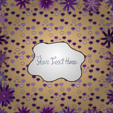 Vintage çiçekler. Bej, mor ve beyaz renkler. Suluboya taklit vektör çizim. El Soyut süslü öğeler çekilmiş. Yaz blooming Tema.