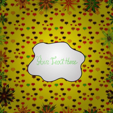 Çiçekli bahar çiçek arka plan. Vektör şirin küçük çiçek desende. Sorunsuz. Küçük renkli çiçekler. Şık moda için şablon yazdırır. Rengarenk illüstrasyon.