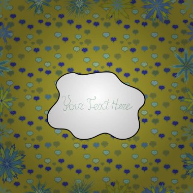 Çiçekli, yapraklı, çiçeksiz çiçek desenli. El çizimi. Vektör illüstrasyonu.