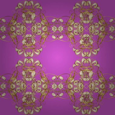 Vektör - hisse senedi. Modern şık doku. Sorunsuz nazik, menekşe, bej ve sarı renkler bahar.