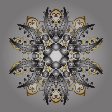 Hava illüstrasyon buz koleksiyonu. Kar tanesi vektör simgesi gri, bej ve kahverengi renk arka plan. Vektör. Kış Noel kar düz kristal öğesi. Xmas frost snow flake izole siluet simge.