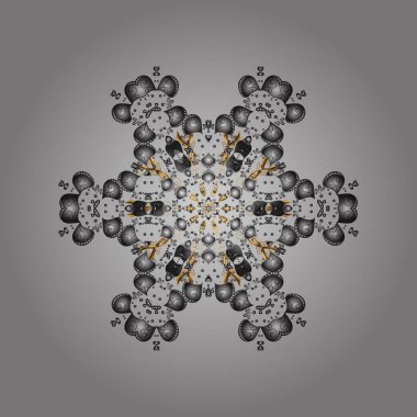 Vektör tasarımı. Gri, kahverengi ve bej renkler. Tatil tasarım Noel ve yeni yıl moda için yazdırır. Noel şirin arka plan kar taneleri arka plan ile. Gri, kahverengi ve bej kar taneleri.