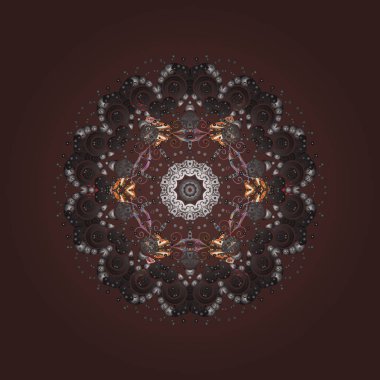 Elle çizilmiş Noel vektör çizim. Yeni yıl dekoratif kar taneleri arka plan. Kışın kar karalamalar pul.