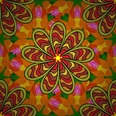 Botanik seamless modeli. Vektör desen. Organik öğeleri. Suluboya efekti.