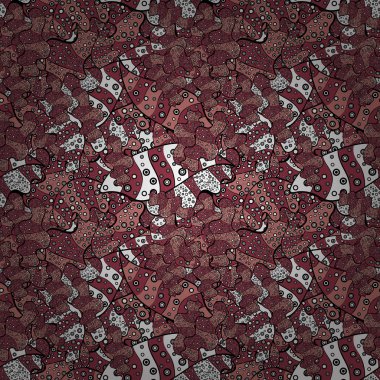 İhale kumaş deseni. Vektör. Siyah, kırmızı ve pembe renkleri üzerinde. Desen. Sorunsuz Retro arka plan tasarlamak.