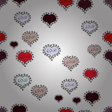 Beyaz, siyah, tarafsız zemin üzerinde küçük kalpler ile Seamless modeli. Aşk Romantik tema. Dekorasyon, Hediyelik kağıt, Tekstil için tasarım. Vektör. Doku soyut, fayans tekrar et. Sevgiliye arka plan