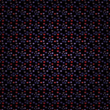 Zemin üzerinde küçük siyah, mavi, kırmızı kalpler ile ince vektör desen. Ambalaj-Tekstil için modern tasarım. Aşk Romantik tema. Sevgiliye arka plan. Basit minimalist geometrik sorunsuz doku.