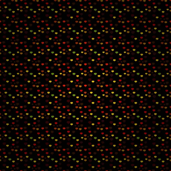 Boceto Vectorial Colores Negro Rojo Marrón Lunares Rayas Acuarela Corazones — Vector de stock