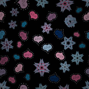 Tipografi yazı poster. Vektör. Sorunsuz. Romantik ifade. El renkli çekilmiş. Tebrik kartları, Sevgililer günü, anneler günü, kadın için ': s gün, siyah, mavi ve nötr renkler düğün kartları.