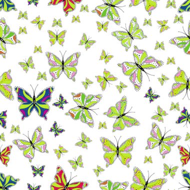 Yüksek kaliteli doğa kelebek. Vintage tarzı içinde. Beyaz, yeşil ve siyah su renk filtre efekti resimleri. Vektör çizim.