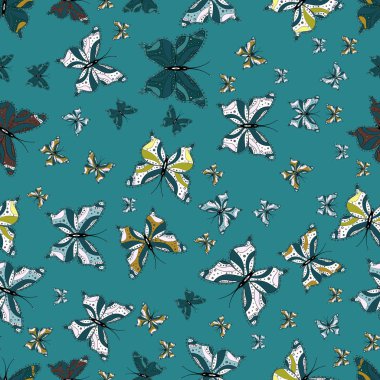 Vektör çizim. Colorfil güzel resimler kelebekler. Kağıt, kumaş, sarmalayıcıları ve duvar kağıdı tasarımı için güzel arka plan. Sorunsuz.