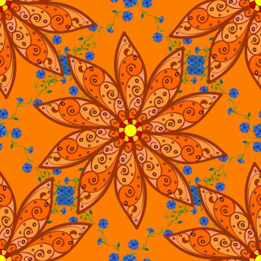 Suluboya kusursuz desen. Çiçeğin suluboya çizimlerinin mükemmel deseni. Dekorasyon ve tasarım için güzel bir desen. Moda baskısı. Eski.