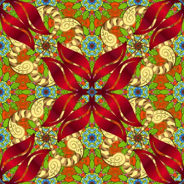 Vektör çizim. Seamless modeli. Ultrafashionable kumaş deseni. Organik motifi arka plan.