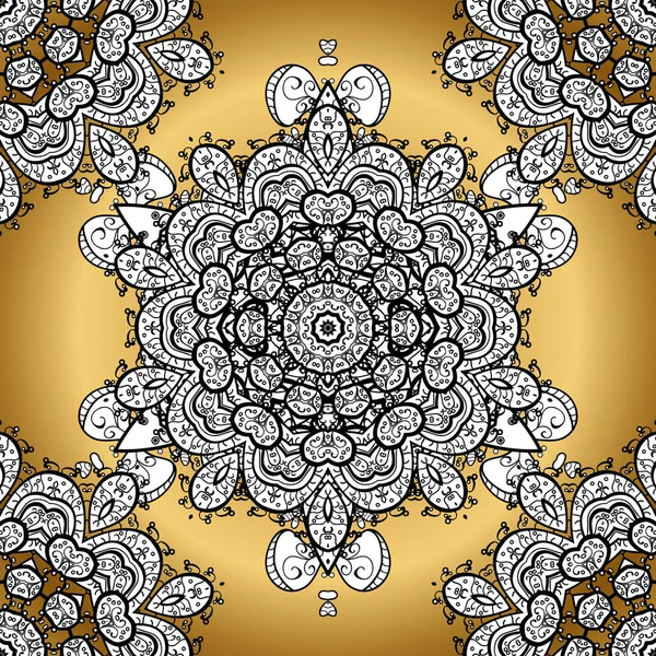 Antecedentes Adorno Floral Dorado Estilo Barroco Elemento Dorado Sobre Colores — Vector de stock