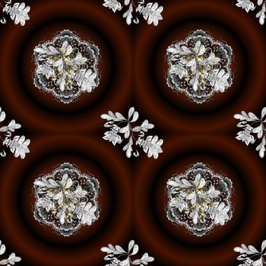 Mandala, aşiret vintage bir madalyon kahverengi, siyah ve beyaz renkler ile kroki. Tibet yoga için sanat çiçek desenle. Bohem dekoratif unsur, vektör retro daire süsleme.