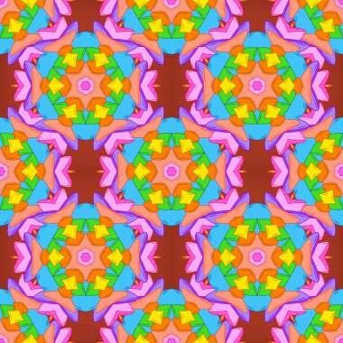 Sorunsuz arka plan deseni. Vektör - hisse senedi. Suluboya, elle çizilmiş. Karalamalar turuncu, mavi ve pembe renkler.