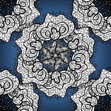 Restoran menü, el ilanı, tebrik kartı, broşür, kitap kapağı ve diğer süslemeleri vektör İslam şablonu. Mandala beyaz, siyah ve mavi renkler renkli renklerde dekore edilmiş kartıyla.