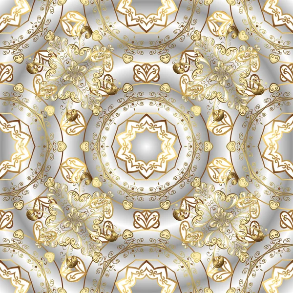 Luxe Koninklijke Victoriaanse Concept Sierlijke Vector Decoratie Gouden Element Witte — Stockvector