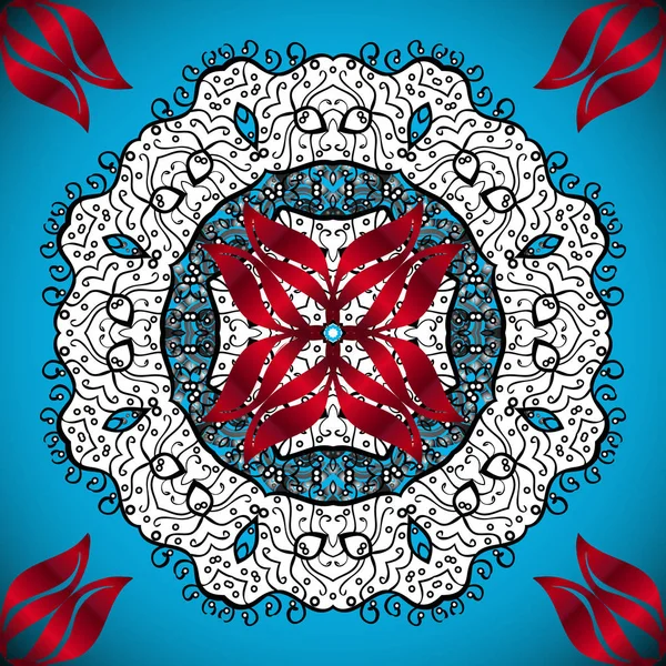 Elementos Colores Vector Abstracto Decorativo Mandala Étnico Patrón Inconsútil Inconsútil — Vector de stock