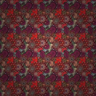 Farklı öğeler ile tasarım seviyorum. Vektör çizim. Kesintisiz ilginç tipografi. Sevgiliye arka plan üzerinde kırmızı, mor ve gri renkler.