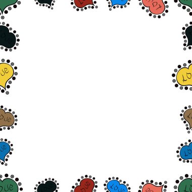 El çerçeve çizilmiş. Vektör. Boş beyaz, siyah ve gri kadro dikdörtgen etiket zarif skeçler eller karalama sınır tarafından boyalı kare. Sorunsuz. Vintage doodle kroki resim çerçeve doodle etiketleri.