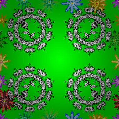 Bahar çiçekli, dikişsiz, sevimli çiçek deseni. Güzel kumaş deseni. EPS10 Vektör illüstrasyonu.